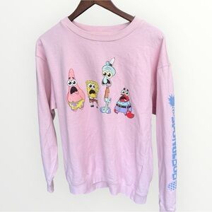 Nickelodeon SpongeBob Squarepants and Friends Pullover Sweatshirt Pink Size S